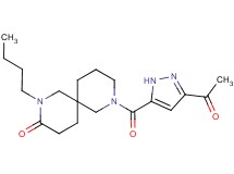 8-[(3-acetyl-1H-pyrazol-5-yl)carbonyl]-2-butyl-2,8-diazaspiro[5.5]undecan-3-one