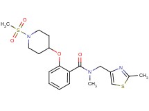 N-methyl-2-{[1-(methylsulfonyl)-4-piperidinyl]oxy}-N-[(2-methyl-1,3-thiazol-4-yl)methyl]benzamide