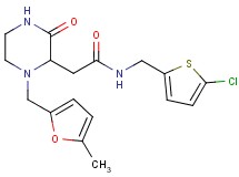 N-[(5-chloro-2-thienyl)methyl]-2-{1-[(5-methyl-2-furyl)methyl]-3-oxo-2-piperazinyl}acetamide