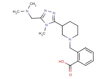 2-[(3-{5-[(dimethylamino)methyl]-4-methyl-4H-1,2,4-triazol-3-yl}piperidin-1-yl)methyl]benzoic acid