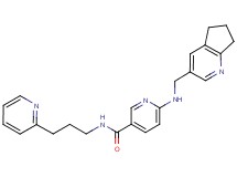 6-[(6,7-dihydro-5H-cyclopenta[b]pyridin-3-ylmethyl)amino]-N-(3-pyridin-2-ylpropyl)nicotinamide