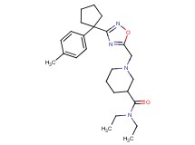 N,N-diethyl-1-({3-[1-(4-methylphenyl)cyclopentyl]-1,2,4-oxadiazol-5-yl}methyl)-3-piperidinecarboxamide