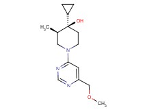 (3R*,4R*)-4-cyclopropyl-1-[6-(methoxymethyl)-4-pyrimidinyl]-3-methyl-4-piperidinol