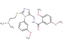 N-{[5-{[2-(dimethylamino)ethyl]thio}-4-(3-methoxyphenyl)-4H-1,2,4-triazol-3-yl]methyl}-2,5-dimethoxybenzamide