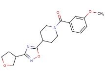 1-(3-methoxybenzoyl)-4-[3-(tetrahydrofuran-3-yl)-1,2,4-oxadiazol-5-yl]piperidine