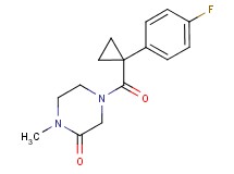 4-{[1-(4-fluorophenyl)cyclopropyl]carbonyl}-1-methyl-2-piperazinone