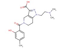 1-[2-(dimethylamino)ethyl]-5-(2-hydroxy-4-methylbenzoyl)-4,5,6,7-tetrahydro-1H-pyrazolo[4,3-c]pyridine-3-carboxylic acid