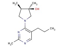 (3R*,4R*)-3,4-dimethyl-1-(2-methyl-5-propyl-4-pyrimidinyl)-3-pyrrolidinol