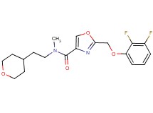 2-[(2,3-difluorophenoxy)methyl]-N-methyl-N-[2-(tetrahydro-2H-pyran-4-yl)ethyl]-1,3-oxazole-4-carboxamide