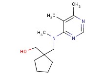 (1-{[(5,6-dimethylpyrimidin-4-yl)(methyl)amino]methyl}cyclopentyl)methanol