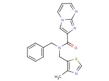 N-benzyl-N-[(4-methyl-1,3-thiazol-5-yl)methyl]imidazo[1,2-a]pyrimidine-2-carboxamide