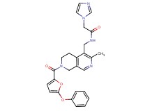 2-(1H-imidazol-1-yl)-N-{[3-methyl-7-(5-phenoxy-2-furoyl)-5,6,7,8-tetrahydro-2,7-naphthyridin-4-yl]methyl}acetamide