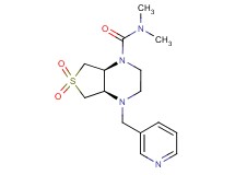 (4aR*,7aS*)-N,N-dimethyl-4-(3-pyridinylmethyl)hexahydrothieno[3,4-b]pyrazine-1(2H)-carboxamide 6,6-dioxide