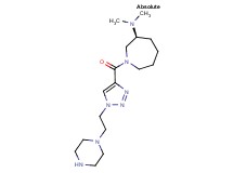 (3S)-N,N-dimethyl-1-({1-[2-(1-piperazinyl)ethyl]-1H-1,2,3-triazol-4-yl}carbonyl)-3-azepanamine dihydrochloride