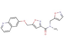 N-(isoxazol-5-ylmethyl)-N-methyl-5-[(quinolin-6-yloxy)methyl]isoxazole-3-carboxamide
