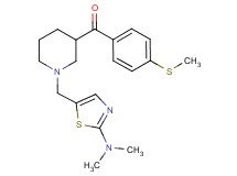 (1-{[2-(dimethylamino)-1,3-thiazol-5-yl]methyl}-3-piperidinyl)[4-(methylthio)phenyl]methanone