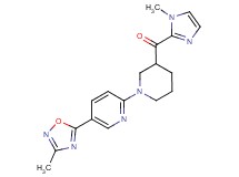 (1-methyl-1H-imidazol-2-yl){1-[5-(3-methyl-1,2,4-oxadiazol-5-yl)-2-pyridinyl]-3-piperidinyl}methanone