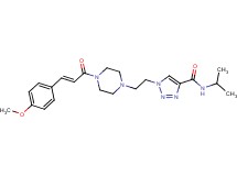 N-isopropyl-1-(2-{4-[(2E)-3-(4-methoxyphenyl)-2-propenoyl]-1-piperazinyl}ethyl)-1H-1,2,3-triazole-4-carboxamide