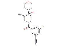 3-fluoro-5-{[(3R*,4R*)-4-hydroxy-3-methyl-4-(tetrahydro-2H-pyran-4-yl)-1-piperidinyl]carbonyl}benzonitrile