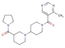 1'-[(4-methylpyrimidin-5-yl)carbonyl]-3-(pyrrolidin-1-ylcarbonyl)-1,4'-bipiperidine