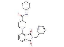N-cyclohexyl-1-[1,3-dioxo-2-(3-pyridinylmethyl)-2,3-dihydro-1H-isoindol-4-yl]-4-piperidinecarboxamide