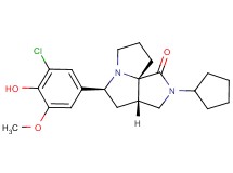 (3aS*,5S*,9aS*)-5-(3-chloro-4-hydroxy-5-methoxyphenyl)-2-cyclopentylhexahydro-7H-pyrrolo[3,4-g]pyrrolizin-1(2H)-one