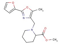 methyl 1-{[2-(2-furyl)-5-methyl-1,3-oxazol-4-yl]methyl}-2-piperidinecarboxylate