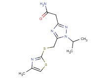 2-(1-isopropyl-5-{[(4-methyl-1,3-thiazol-2-yl)thio]methyl}-1H-1,2,4-triazol-3-yl)acetamide