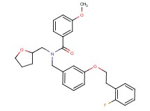 N-{3-[2-(2-fluorophenyl)ethoxy]benzyl}-3-methoxy-N-(tetrahydro-2-furanylmethyl)benzamide