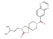 3-(3-methylbutyl)-8-(quinoxalin-6-ylcarbonyl)-1-oxa-3,8-diazaspiro[4.5]decan-2-one