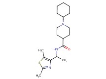 1-cyclohexyl-N-[1-(2,5-dimethyl-1,3-thiazol-4-yl)ethyl]-4-piperidinecarboxamide