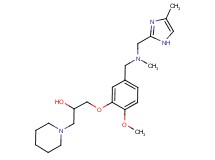 1-[2-methoxy-5-({methyl[(4-methyl-1H-imidazol-2-yl)methyl]amino}methyl)phenoxy]-3-piperidin-1-ylpropan-2-ol