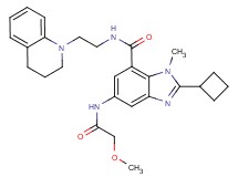 2-cyclobutyl-N-[2-(3,4-dihydro-1(2H)-quinolinyl)ethyl]-5-[(methoxyacetyl)amino]-1-methyl-1H-benzimidazole-7-carboxamide