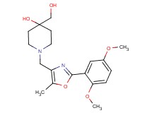 1-{[2-(2,5-dimethoxyphenyl)-5-methyl-1,3-oxazol-4-yl]methyl}-4-(hydroxymethyl)piperidin-4-ol