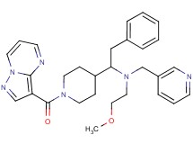 (2-methoxyethyl){2-phenyl-1-[1-(pyrazolo[1,5-a]pyrimidin-3-ylcarbonyl)-4-piperidinyl]ethyl}(3-pyridinylmethyl)amine