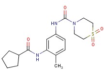N-{3-[(cyclopentylcarbonyl)amino]-4-methylphenyl}thiomorpholine-4-carboxamide 1,1-dioxide