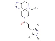 5-ethyl-1'-[3-(1,3,5-trimethyl-1H-pyrazol-4-yl)propanoyl]-1,5,6,7-tetrahydrospiro[imidazo[4,5-c]pyridine-4,4'-piperidine]