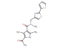 5-acetyl-N,2,4-trimethyl-N-{[2-(2-thienyl)-1,3-thiazol-4-yl]methyl}-1H-pyrrole-3-carboxamide