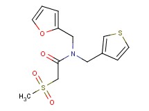 N-(2-furylmethyl)-2-(methylsulfonyl)-N-(3-thienylmethyl)acetamide