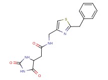 N-[(2-benzyl-1,3-thiazol-4-yl)methyl]-2-(2,5-dioxoimidazolidin-4-yl)acetamide