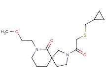 2-{[(cyclopropylmethyl)thio]acetyl}-7-(2-methoxyethyl)-2,7-diazaspiro[4.5]decan-6-one