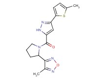 3-methyl-4-(1-{[3-(5-methyl-2-thienyl)-1H-pyrazol-5-yl]carbonyl}-2-pyrrolidinyl)-1,2,5-oxadiazole