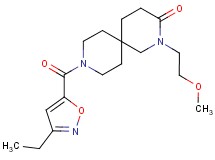 9-[(3-ethylisoxazol-5-yl)carbonyl]-2-(2-methoxyethyl)-2,9-diazaspiro[5.5]undecan-3-one