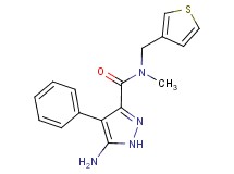 5-amino-N-methyl-4-phenyl-N-(3-thienylmethyl)-1H-pyrazole-3-carboxamide