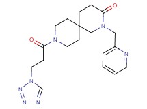 2-(pyridin-2-ylmethyl)-9-[3-(1H-tetrazol-1-yl)propanoyl]-2,9-diazaspiro[5.5]undecan-3-one