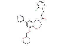 4-[(2E)-3-(2-chlorophenyl)-2-propenoyl]-7-(3-pyridinyl)-9-(tetrahydro-2H-pyran-2-ylmethoxy)-2,3,4,5-tetrahydro-1,4-benzoxazepine