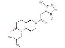 (4aS*,8aR*)-1-isobutyl-6-[(5-methyl-3-oxo-2,3-dihydro-1H-pyrazol-4-yl)acetyl]octahydro-1,6-naphthyridin-2(1H)-one