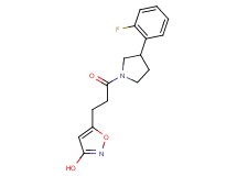 5-{3-[3-(2-fluorophenyl)-1-pyrrolidinyl]-3-oxopropyl}-3-isoxazolol