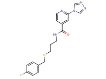 N-{3-[(4-fluorobenzyl)thio]propyl}-2-(4H-1,2,4-triazol-4-yl)isonicotinamide