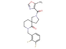 7-(2,3-difluorobenzyl)-2-[(5-methyl-1,3-oxazol-4-yl)carbonyl]-2,7-diazaspiro[4.5]decan-6-one